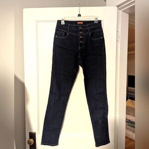 Dark Blue High-Waisted Jeans